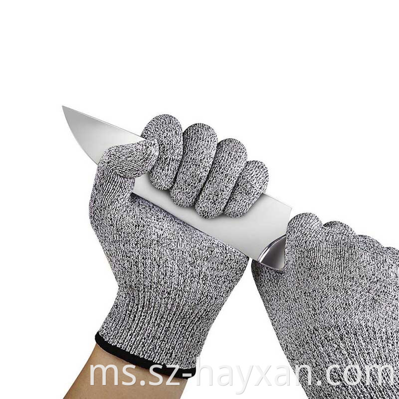 Safety cut resistant HPPE Glove